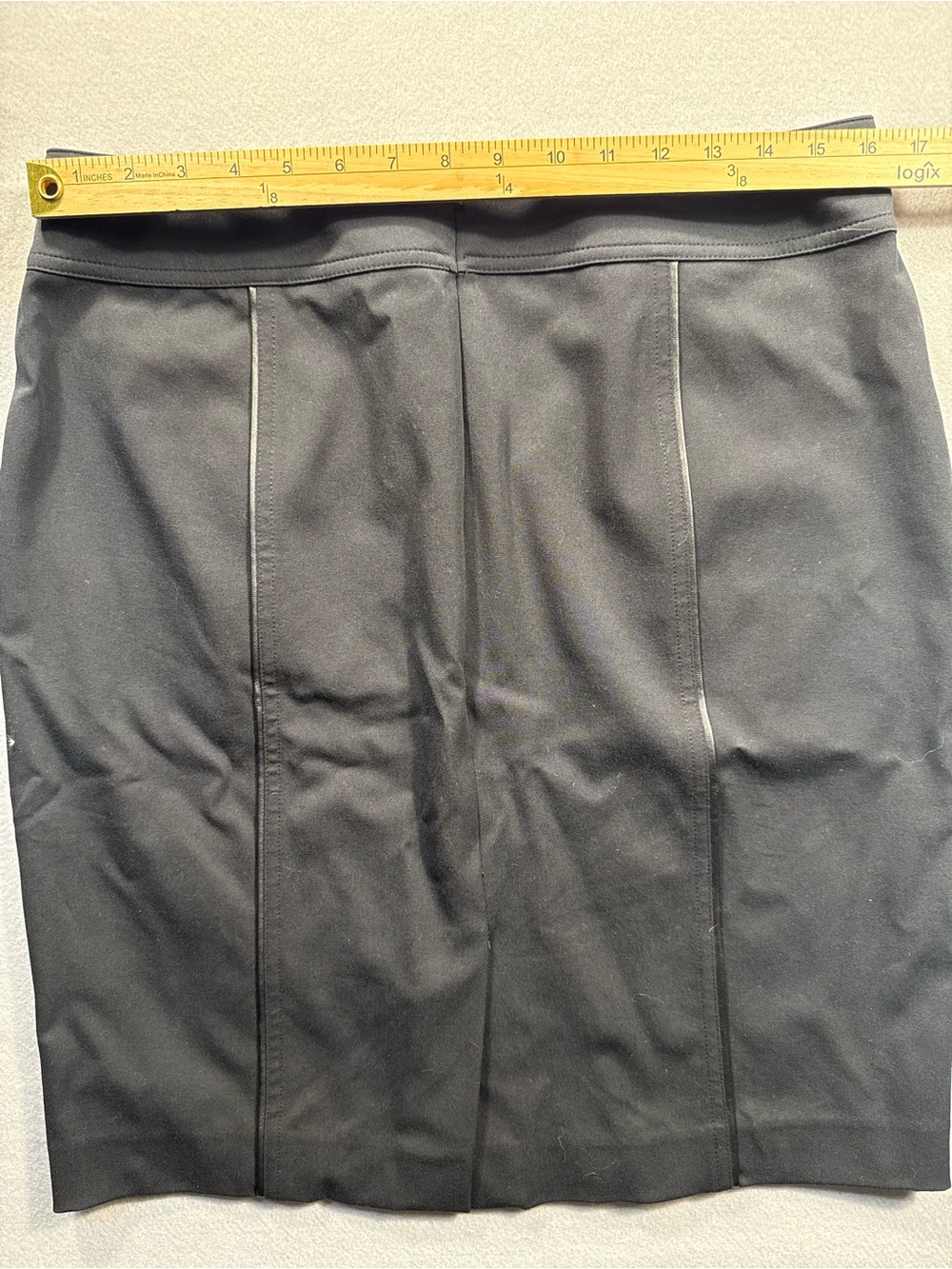 Ann Taylor Size 12 Grey Cotton Pencil Skirt Front Zip Clubwear Work Attire - Picture 7 of 7